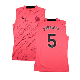 2023-2024 Man City Sleeveless Training Jersey (Sunset Glow) (ZABALETA 5)