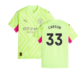 2023-2024 Man City SS Goalkeeper Shirt (Yellow) (Carson 33)