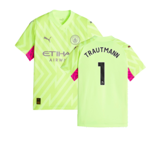 2023-2024 Man City SS Goalkeeper Shirt (Yellow) (Trautmann 1)