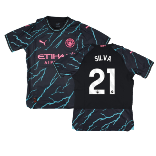 2023-2024 Man City Third Authentic Shirt (SILVA 21)