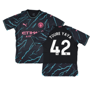 2023-2024 Man City Third Authentic Shirt (TOURE YAYA 42)