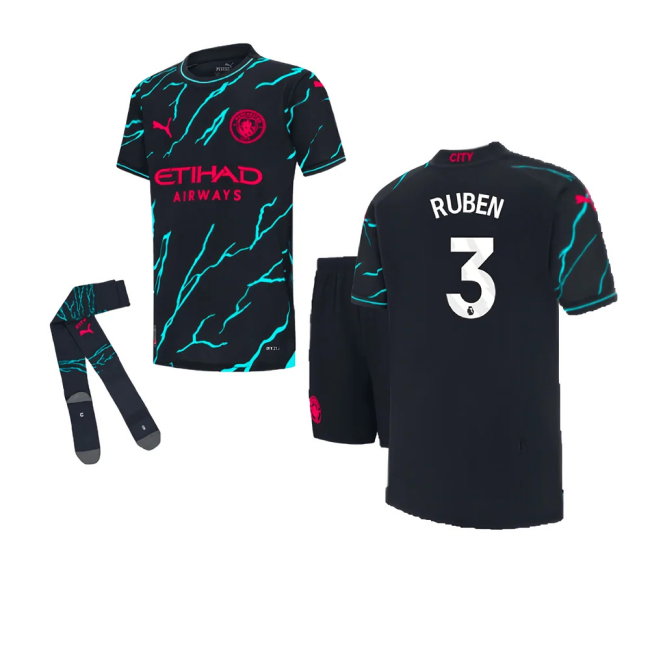 2023-2024 Man City Third Mini Kit (RUBEN 3)