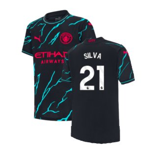 2023-2024 Man City Third Shirt (Kids) (SILVA 21)