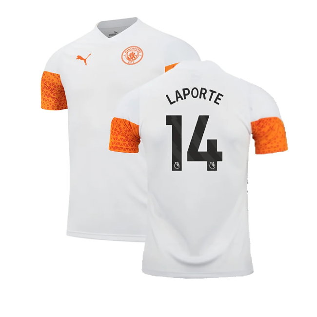 2023-2024 Man City Training Jersey (Marble) (LAPORTE 14)