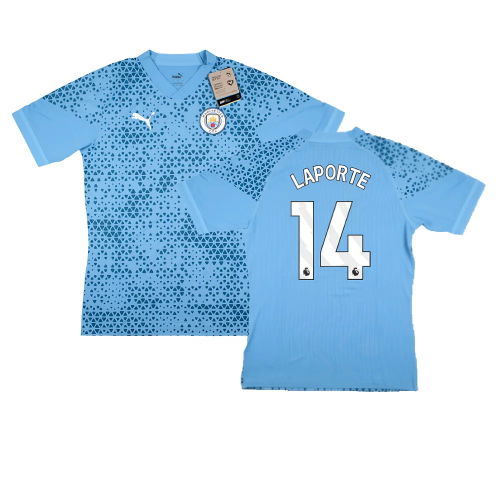 2023-2024 Man City Training Jersey Pro (Light Blue) (LAPORTE 14)