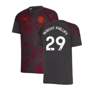 2023-2024 Man City Training Jersey (Strong Grey) - Kids (WRIGHT PHILLIPS 29)