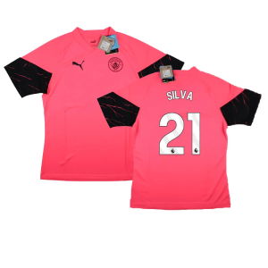 2023-2024 Man City Training Jersey (Sunset Glow) (SILVA 21)