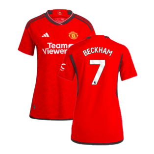 2023-2024 Man Utd Authentic Home Shirt (Ladies) (Beckham 7)