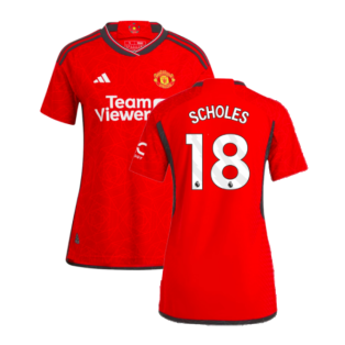2023-2024 Man Utd Authentic Home Shirt (Ladies) (Scholes 18)