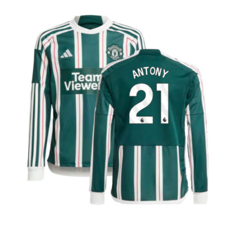 2023-2024 Man Utd Away Long Sleeve Shirt (Kids) (Antony 21)