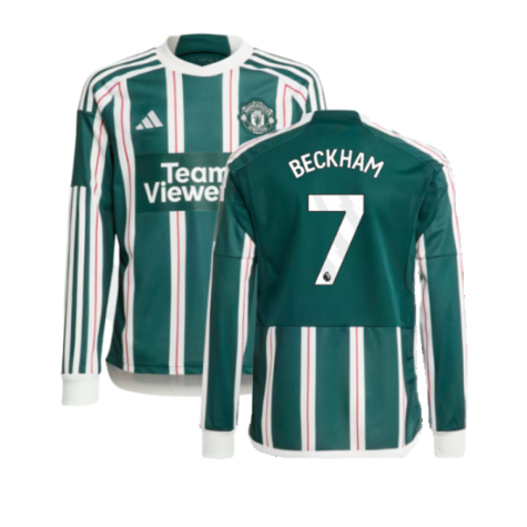 2023-2024 Man Utd Away Long Sleeve Shirt (Kids) (Beckham 7)