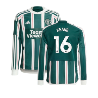 2023-2024 Man Utd Away Long Sleeve Shirt (Kids) (Keane 16)