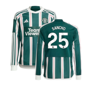 2023-2024 Man Utd Away Long Sleeve Shirt (Kids) (Sancho 25)