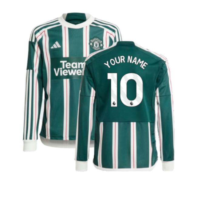 2023-2024 Man Utd Away Long Sleeve Shirt (Kids) (Your Name)