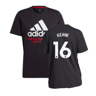 2023-2024 Man Utd DNA Graphic Tee (Black) (Keane 16)