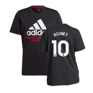 2023-2024 Man Utd DNA Graphic Tee (Black) (Rooney 10)