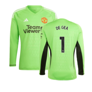 2023-2024 Man Utd Home Goalkeeper Shirt (Solar Green) (DE GEA 1)