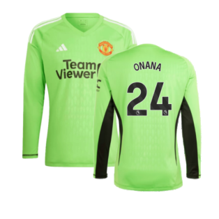 2023-2024 Man Utd Home Goalkeeper Shirt (Solar Green) (Onana 24)