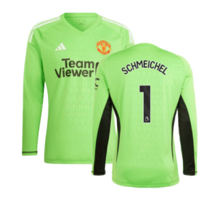 2023-2024 Man Utd Home Goalkeeper Shirt (Solar Green) (SCHMEICHEL 1)