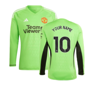 2023-2024 Man Utd Home Goalkeeper Shirt (Solar Green) (Your Name)
