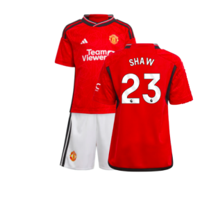 2023-2024 Man Utd Home Mini Kit (Shaw 23)