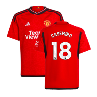 2023-2024 Man Utd Home Shirt (Kids) (Casemiro 18)