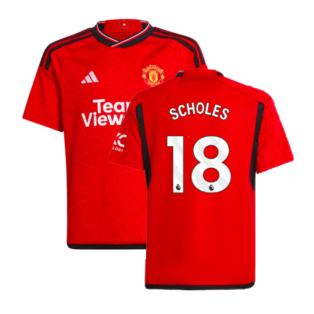 2023-2024 Man Utd Home Shirt (Kids) (Scholes 18)