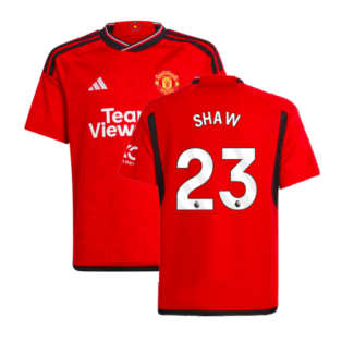 2023-2024 Man Utd Home Shirt (Kids) (Shaw 23)
