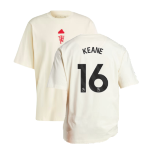 2023-2024 Man Utd Lifestyle OS Tee (White) (Keane 16)