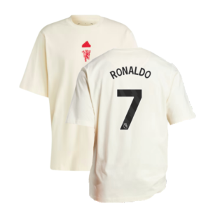 2023-2024 Man Utd Lifestyle OS Tee (White) (Ronaldo 7)
