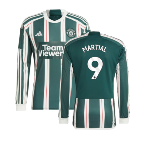 2023-2024 Man Utd Long Sleeve Away Shirt (Martial 9)