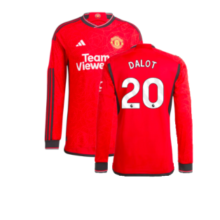 2023-2024 Man Utd Long Sleeve Home Shirt (Dalot 20)