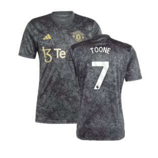2023-2024 Man Utd Pre-Match Shirt (Black) (Toone 7)