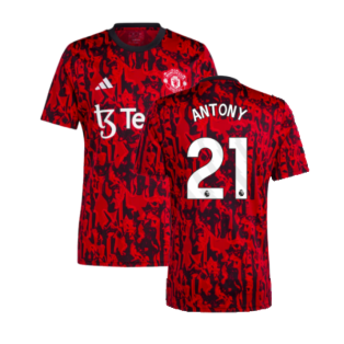2023-2024 Man Utd Pre-Match Shirt (Red) (Antony 21)