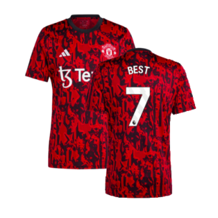 2023-2024 Man Utd Pre-Match Shirt (Red) (Best 7)