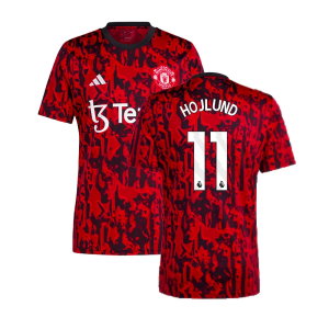 2023-2024 Man Utd Pre-Match Shirt (Red) (Hojlund 11)