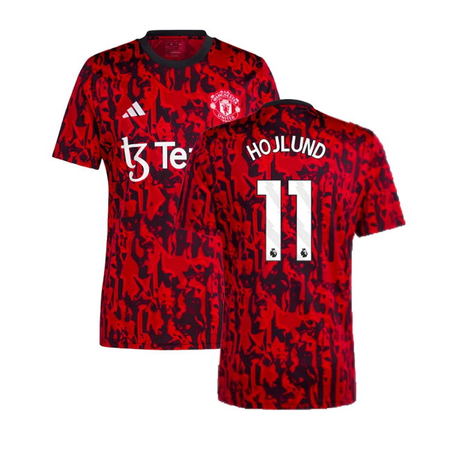 2023-2024 Man Utd Pre-Match Shirt (Red) (Hojlund 11)
