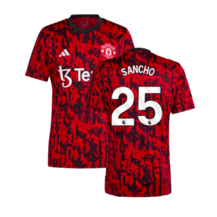 2023-2024 Man Utd Pre-Match Shirt (Red) (Sancho 25)