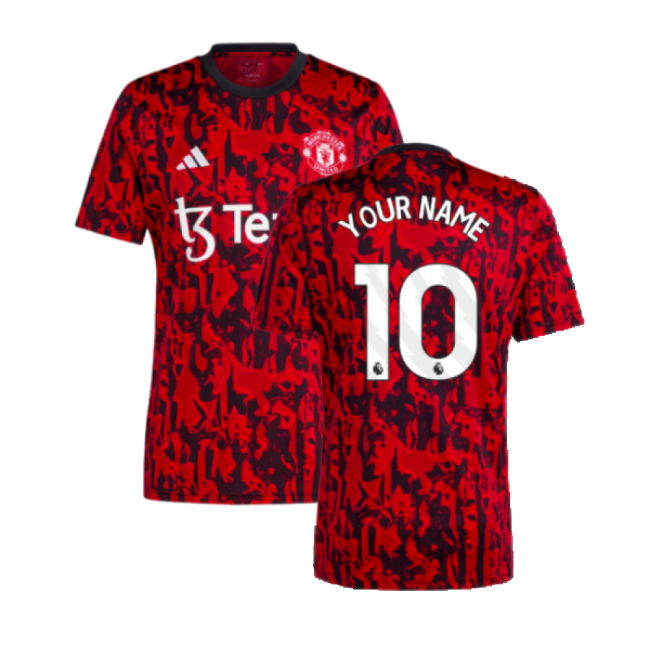 2023-2024 Man Utd Pre-Match Shirt (Red) (Your Name)