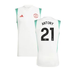 2023-2024 Man Utd Sleeveless Jersey (White) (Antony 21)
