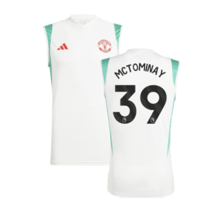 2023-2024 Man Utd Sleeveless Jersey (White) (McTominay 39)