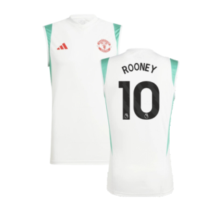 2023-2024 Man Utd Sleeveless Jersey (White) (Rooney 10)