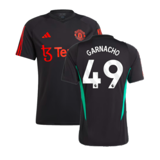 2023-2024 Man Utd Training Jersey (Black) (Garnacho 17)