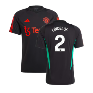 2023-2024 Man Utd Training Jersey (Black) (Lindelof 2)