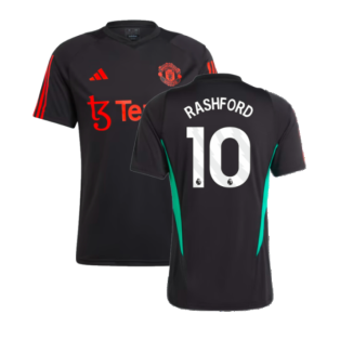2023-2024 Man Utd Training Jersey (Black) (Rashford 10)