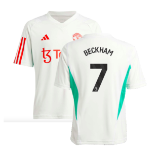 2023-2024 Man Utd Training Jersey (White) - Kids (Beckham 7)