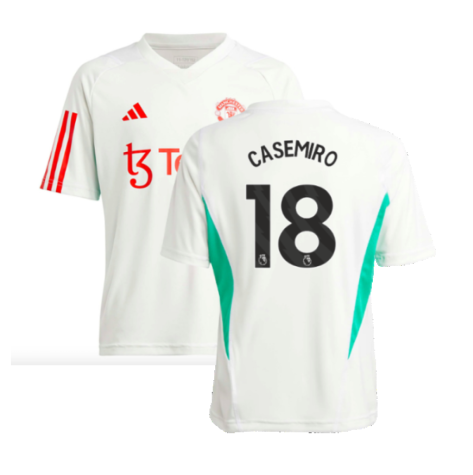 2023-2024 Man Utd Training Jersey (White) - Kids (Casemiro 18)