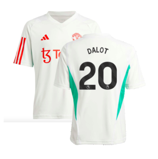 2023-2024 Man Utd Training Jersey (White) - Kids (Dalot 20)