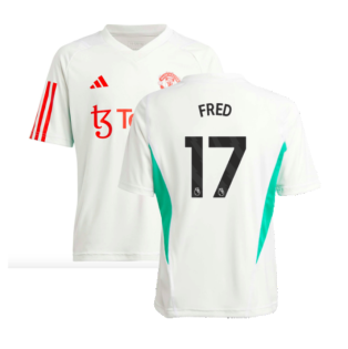 2023-2024 Man Utd Training Jersey (White) - Kids (Fred 17)
