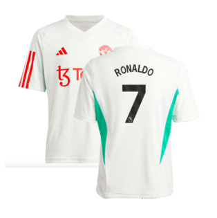 2023-2024 Man Utd Training Jersey (White) - Kids (Ronaldo 7)